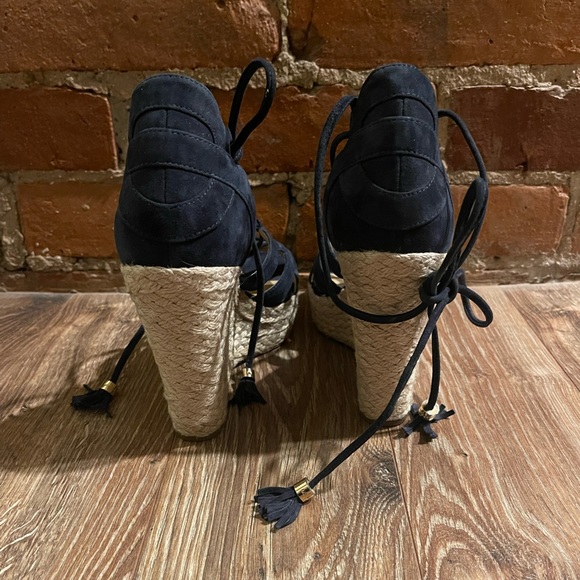 Michael Kors Navy Blue Espadrille Wedges - Picture 3 of 5
